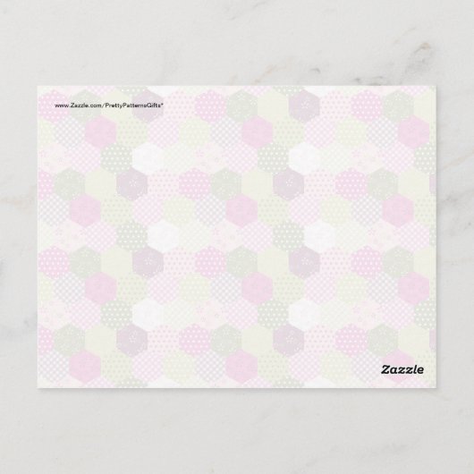 Carte Postale Joli Pretty Rose Vert Mulberry Patchwork Quilt Des (Dos)