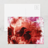 Carte Postale Joli Red Grunge Raven Design Imaginaire (Devant / Derrière)