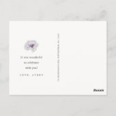 Carte Postale Joli remerciement d'anniversaire floral (Dos)