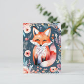Carte Postale Joli renard floral (Debout devant)