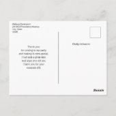 Carte Postale Joli renard orange avec couronne florale Merci (Dos)