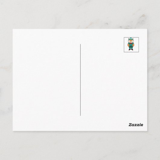 Carte Postale Joli renard vert (Dos)