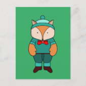 Carte Postale Joli renard vert (Devant)