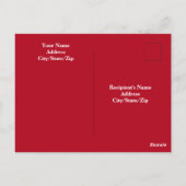 Carte Postale Joli Renne Blanc Sourire Chien Rouge Noël (Dos)