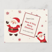 Carte Postale Joli Retro Noël Père Noël (Devant)