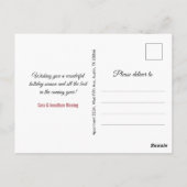 Carte Postale Joli rose or argent parties scintillant Noël Nouve (Dos)