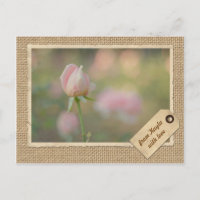 Joli Rose rose d'automne Bud Vintage cadre papier