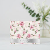 Carte Postale Joli rose Roses Floral Penser de vous (Debout devant)