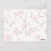 Carte Postale Joli rose Roses Floral Penser de vous (Dos)