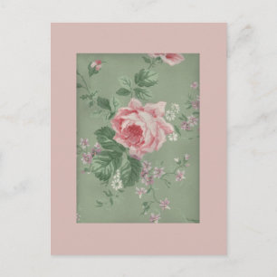 Carte Postale Joli Rose victorien Vintage