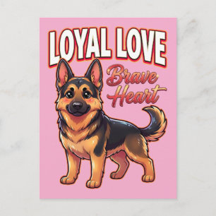 Carte Postale Joli Saint-Valentin Berger Allemand – Amour Loyal