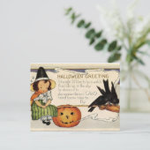 Carte Postale Joli salut d'Halloween Vintage (Debout devant)