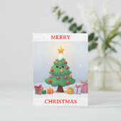 Carte Postale Joli sapin de Noël (Debout devant)