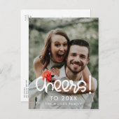 Carte Postale Joli script Bravo à la photo du Nouvel An 2026 (Devant / Derrière)