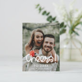 Carte Postale Joli script Bravo à la photo du Nouvel An 2026 (Debout devant)