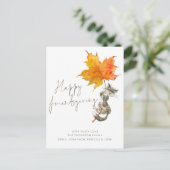 Carte Postale Joli Script de chat Joyeux Action de grâces (Debout devant)