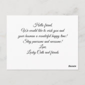 Carte Postale Joli Script Professional Royal Plushiemail (Dos)