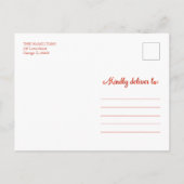 Carte Postale Joli script rouge photo Flocon de neige Noël (Dos)