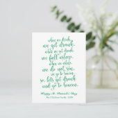 Carte Postale Joli script Toast irlandais St. Patrick's Day (Debout devant)