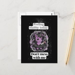 Carte Postale Joli Sentiment Piquant Licorne Violette Ne Pas Dér