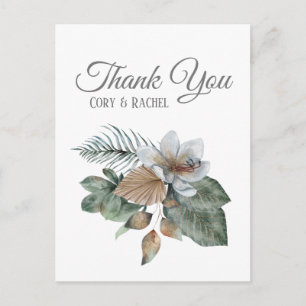 Carte Postale Joli ton de la Terre Boho Bouquet Merci