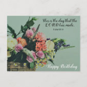 Carte Postale Joli verset de la Bible pour l'anniversaire (Devant)