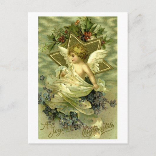 Carte Postale Joli Vintage Christmas Cherub (Devant)