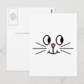 Carte Postale Joli Visage De Chat. (Devant / Derrière)