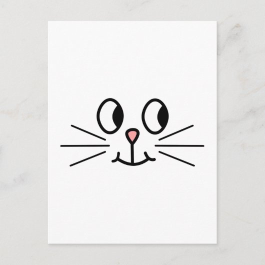 Carte Postale Joli Visage De Chat. (Devant)