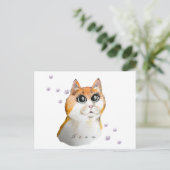 Carte Postale Joli Visage De Chat. Chat rouge. Café Mug (Debout devant)