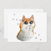 Carte Postale Joli Visage De Chat. Chat rouge. Café Mug (Devant / Derrière)