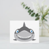 Carte Postale joli visage de requin heureux (Debout devant)