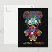 Carte Postale Joli Zombie Chinois (Devant / Derrière)