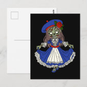 Carte Postale Joli Zombie français (Devant / Derrière)