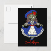Carte Postale Joli Zombie français (Devant / Derrière)