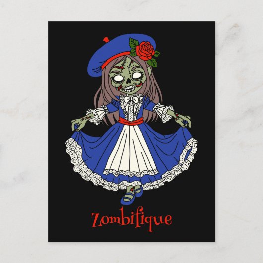 Carte Postale Joli Zombie français (Devant)