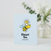 Carte Postale Jolie abeille reine avec couronne (Debout devant)
