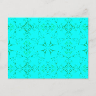 Carte Postale Jolie Aqua Turquoise Bohemian Tribal Motif