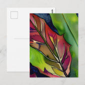 Carte Postale Jolie aquarelle Botanique (Devant / Derrière)