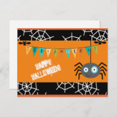 Carte Postale Jolie araignée d'Halloween (Devant / Derrière)