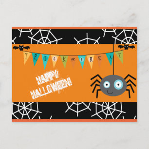 Carte Postale Jolie araignée d'Halloween