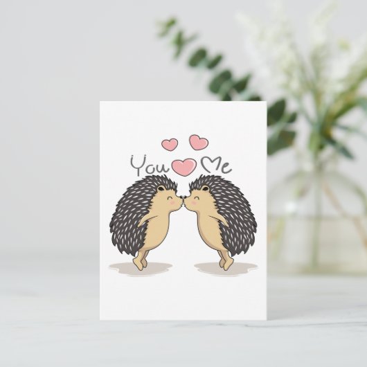 Carte Postale Jolie Baise Baiseuse Hérisson (Debout devant)