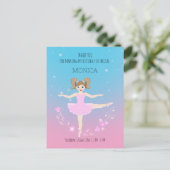 Carte Postale Jolie Ballerina fille fête d'anniversaire (Debout devant)