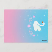 Carte Postale Jolie Ballerina fille fête d'anniversaire (Dos)