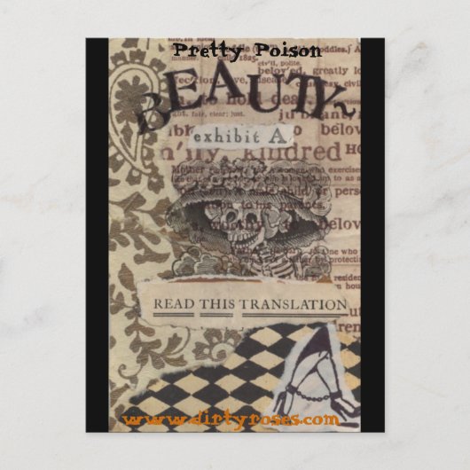 Carte Postale Jolie beauté de poison (Devant)