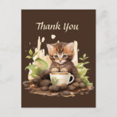 Carte Postale Jolie boutique de café merci ou fournisseurs  (Devant)