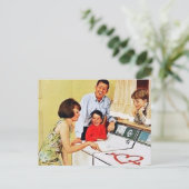 Carte Postale jolie buanderie rétro vintage (Debout devant)