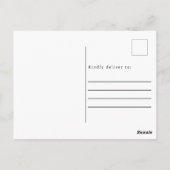 Carte Postale Jolie Caméléon Floral Vert Art Pensées pour Toi (Dos)