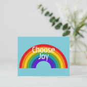Carte Postale Jolie couleur Choisir Joie Inspirational Rainbow (Debout devant)