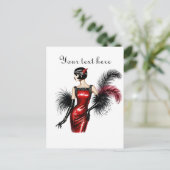 Carte Postale Jolie dame ajouter du texte (Debout devant)